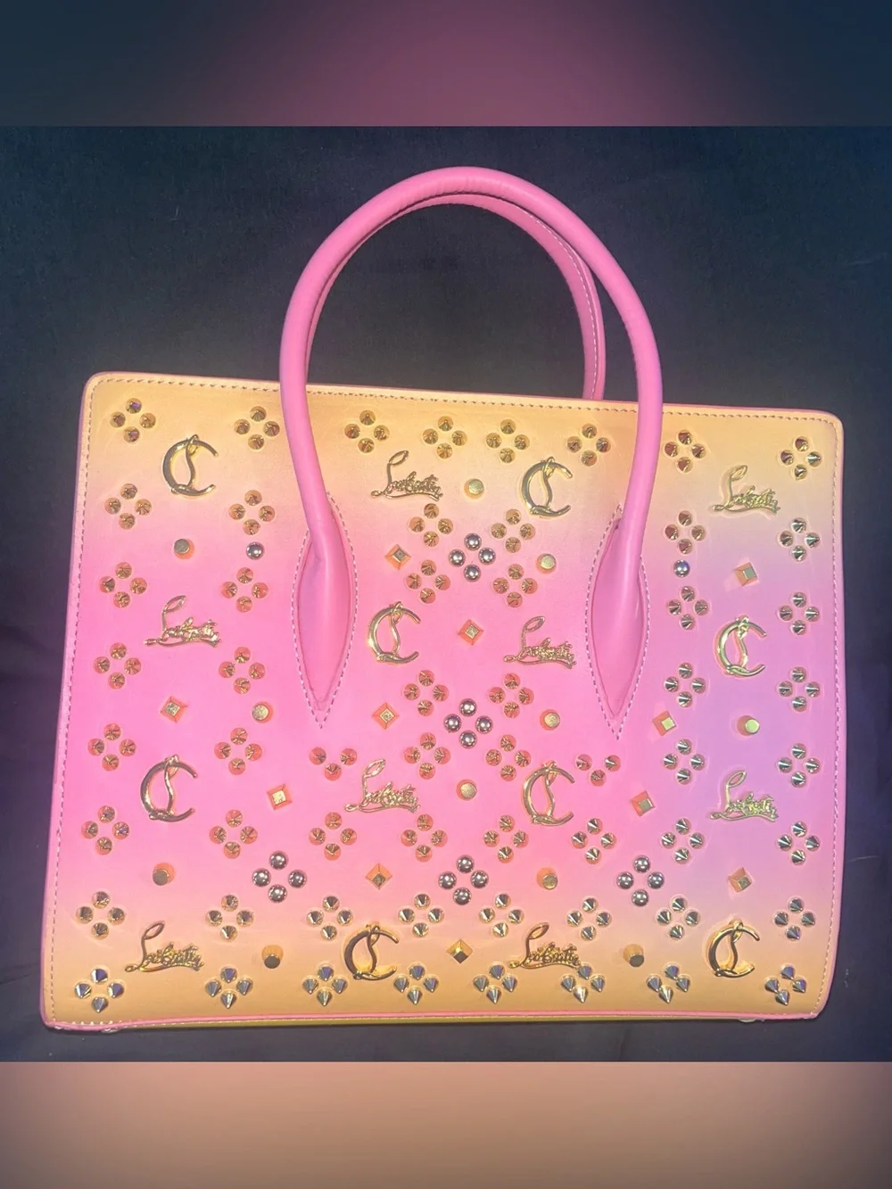 Pink Structured Satchel Tote with Removable Strap